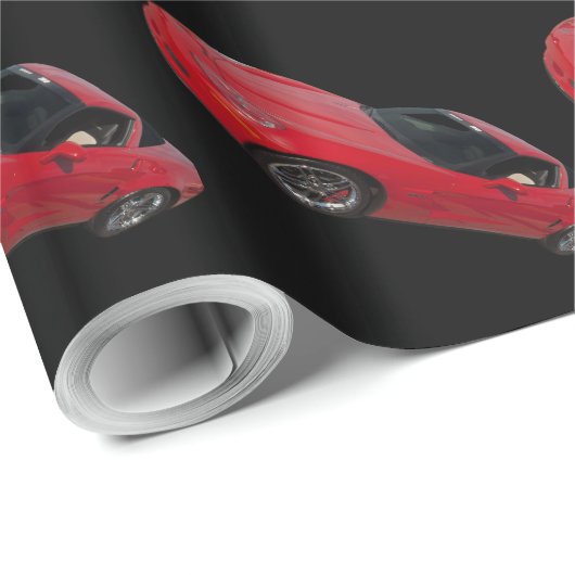 Red Corvette Cadeaupapier (Rol Hoek)