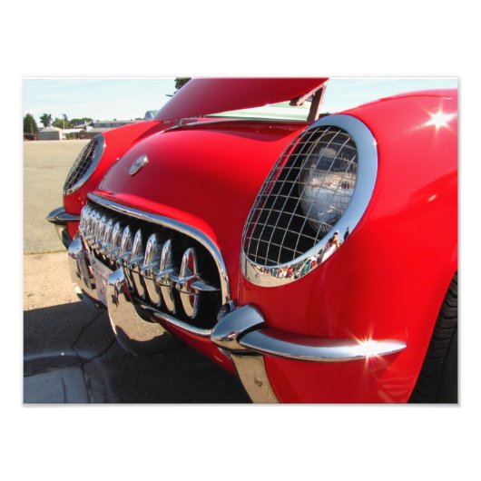 Red Corvette ~ Foto Foto Afdruk (Voorkant)