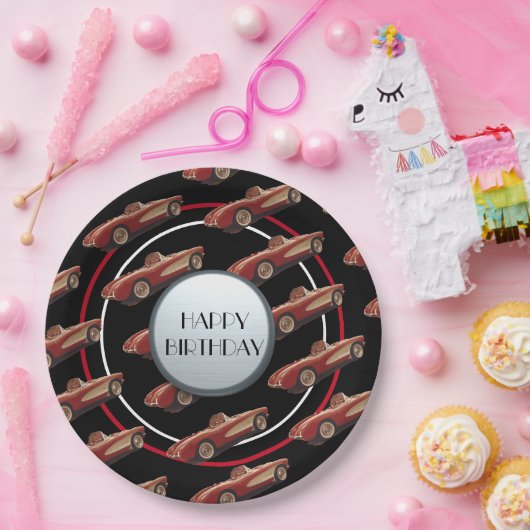 Red Corvette Paper Bord (Feest)