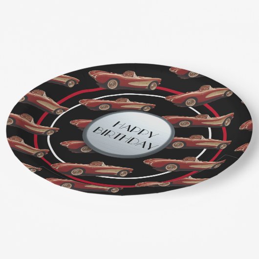 Red Corvette Paper Bord (Gekanteld)