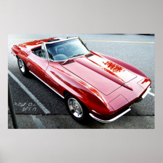 Red Corvette Poster