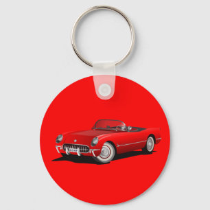 Red Corvette Sleutelhanger