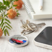 Red Corvette Sleutelhanger (Zijkant)