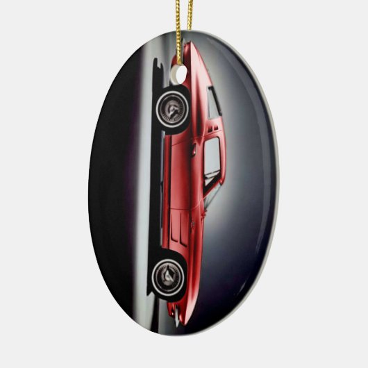 Red Corvette Sting Ray Keramisch Ornament (Links)