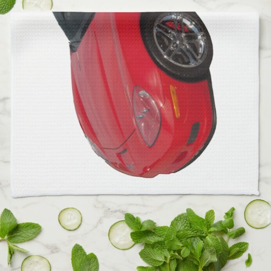 Red Corvette Theedoek (Gevouwen)