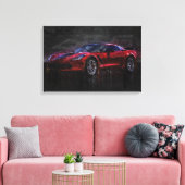 Red Corvette Z06 Canvas Afdruk (Insitu (Woonkamer))