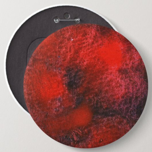 "Red Cosmos" Abstracte Art Button (Voorkant /achterkant)