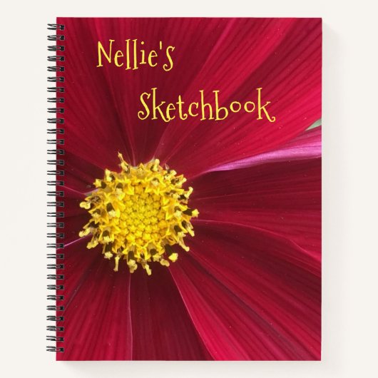 Red Cosmos Sketch Notitieboek (Voorkant)
