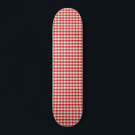 Red Cottagecore Gingham Checks Persoonlijk Skateboard<br><div class="desc">Red Cottagecore Gingham trendy esthetisch design</div>