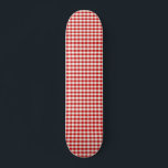 Red Cottagecore Gingham Checks Persoonlijk Skateboard<br><div class="desc">Red Cottagecore Gingham trendy esthetisch design</div>