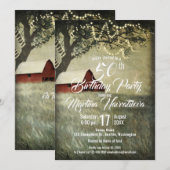 Red Country Barn | Birthday, op jaardag Kaart (Voorkant / Achterkant)