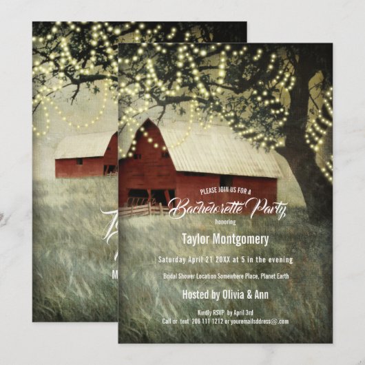 Red Country Barn | Country Morgen Kaart (Voorkant / Achterkant)