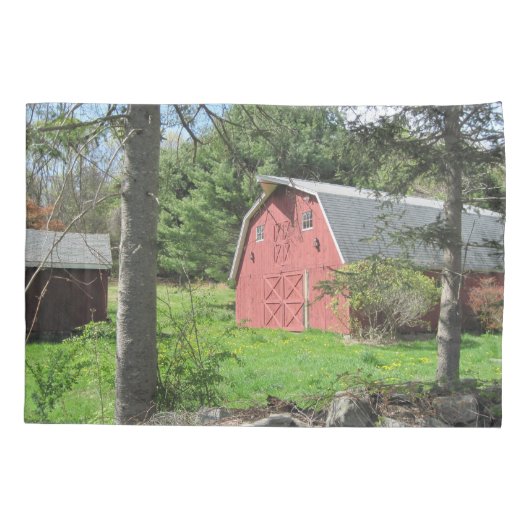 Red Country Barn Kussensloop (Achterkant)