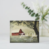 Red Country Barn | Landelijke ochtend Briefkaart (Staand voorkant)