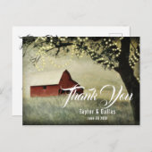Red Country Barn | Landelijke ochtend Briefkaart (Voorkant / Achterkant)