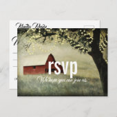 Red Country Barn | RSVP op jaarbasis Briefkaart (Voorkant / Achterkant)