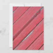 Red Country Barn Wood Homecoming Dance Kaart (Achterkant)