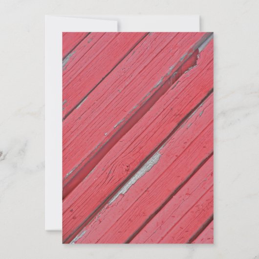 Red Country Barn Wood Junior/Senior Prom Kaart (Achterkant)