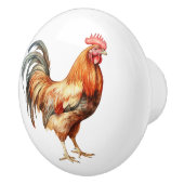 Red Country Boerderij Rooster Keramische Knop (Rechts)