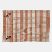 Red Country Folk Gingham Checks Theedoek (Horizontaal)