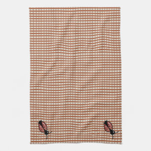 Red Country Folk Gingham Checks Theedoek