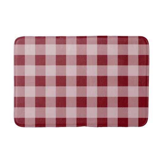 Red Country Gingham Badkamer Tapijt Badmat Decor (Voorkant)