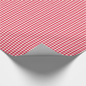Red Country Gingham Check Patroon Cadeaupapier (Hoek)