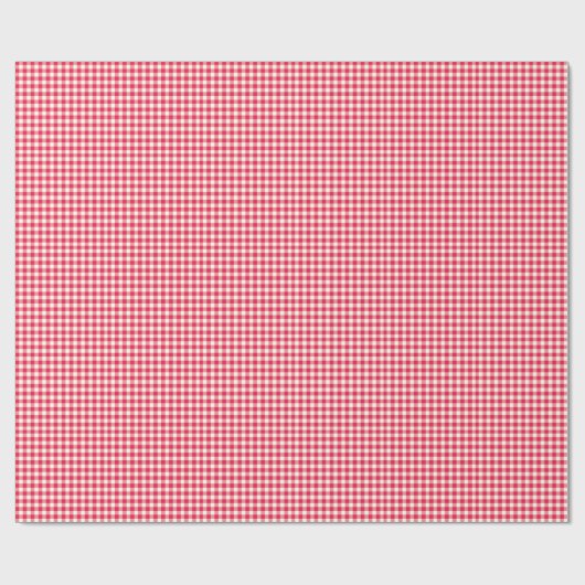 Red Country Gingham Check Patroon Cadeaupapier (Vlak)
