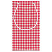 Red Country Gingham Check Patroon Klein Cadeauzakje (Achterkant)