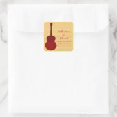 Red Country Guitar Save the Date Stickers (Tas)
