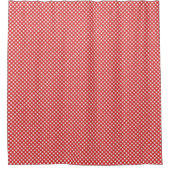Red Country Style Gingham Patroon Douchegordijn (Voorkant)