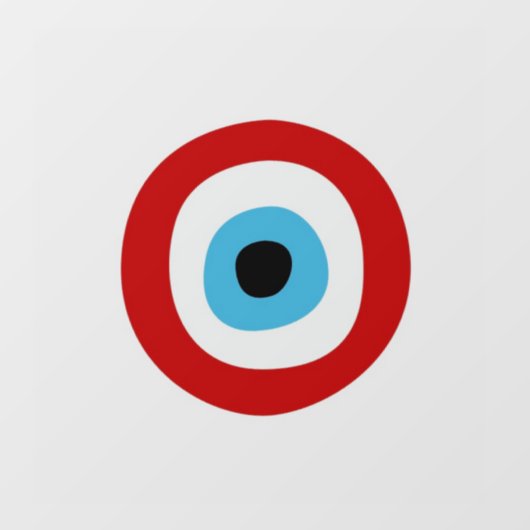 Red Courage Evil Eye Patch Raamsticker (Vel)