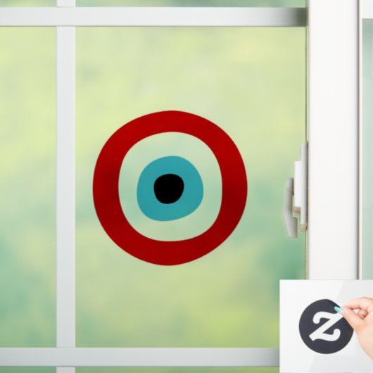 Red Courage Evil Eye Patch Raamsticker (Huis)