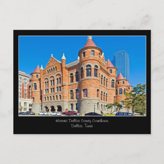 Red Courthouse Downtown Dallas Texas Briefkaart (Voorkant)