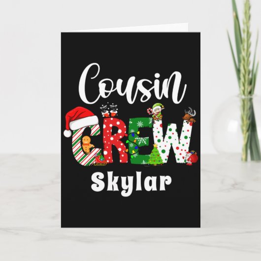 Red Cousin Crew Christmas Retro  Kaart (Voorkant)