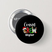 Red Cousin Crew Christmas Retro Ronde Button 5,7 Cm (Voorkant /achterkant)