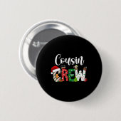 Red Cousin Crew Christmas Retro  Ronde Button 5,7 Cm (Voorkant /achterkant)