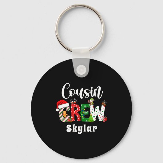 Red Cousin Crew Christmas Retro  Sleutelhanger (Voorkant)
