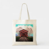 Red Covered Bridge Canvas tas (Achterkant)