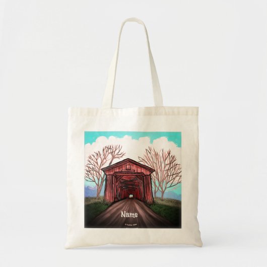 Red Covered Bridge Canvas tas (Voorkant)