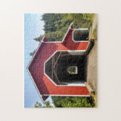 RED COVERED BRIDGE JIGSAW PUZZZLE LEGPUZZEL (Verticaal)