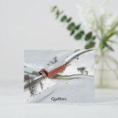 Red Covered Bridge, Québec Briefkaart (Staand voorkant)