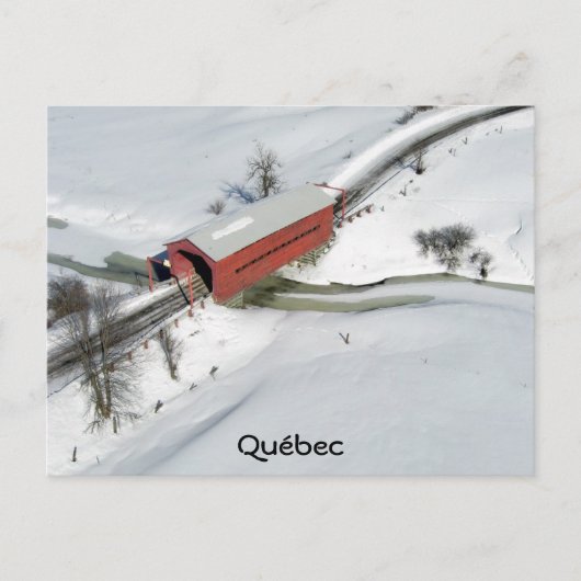 Red Covered Bridge, Québec Briefkaart (Voorkant)