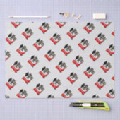 Red Cowboy Boot Afstudeerder Pet en Diploma Afstud Tissuepapier (Craft)