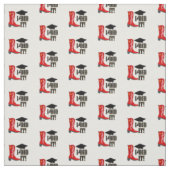 Red Cowboy Boot Afstuderen Stof (Swatch)