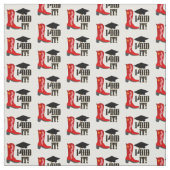 Red Cowboy Boot Afstuderen Stof (Swatch)