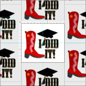 Red Cowboy Boot Afstuderen Stof (Delen)