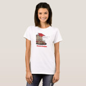Red Cowboy Boot Graduing Cap & Flowers T-Shirt (Voorkant volledig)