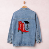 Red Cowboy Boots Afstuderen Denim Jacket (Hangar)