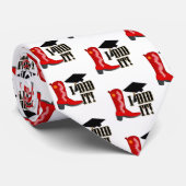 Red Cowboy Boots Afstuderen Stropdas (Opgerold)